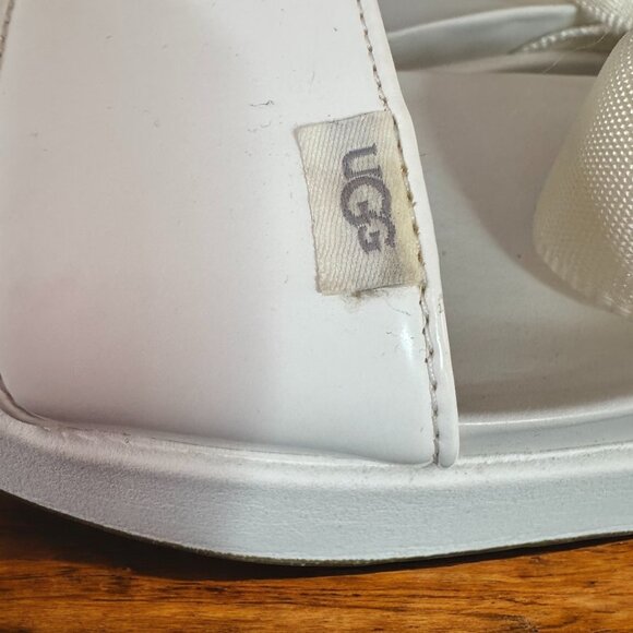 UGG Lennox White Chunky Ankle Strap Wedge Platform Sandals Womens 6 - Picture 6 of 12